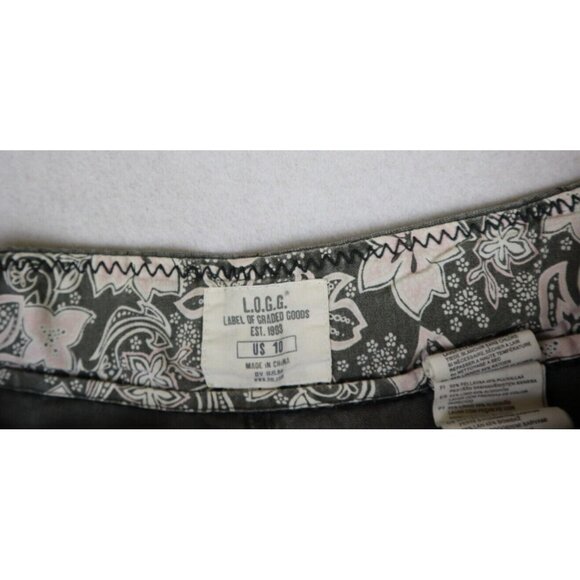 L.O.G.G H&M - WOMEN'S GREEN A-LINE LINEN BLEND KNEE LENGTH SKIRT SIZE 10 - FLAWS - Picture 9 of 11